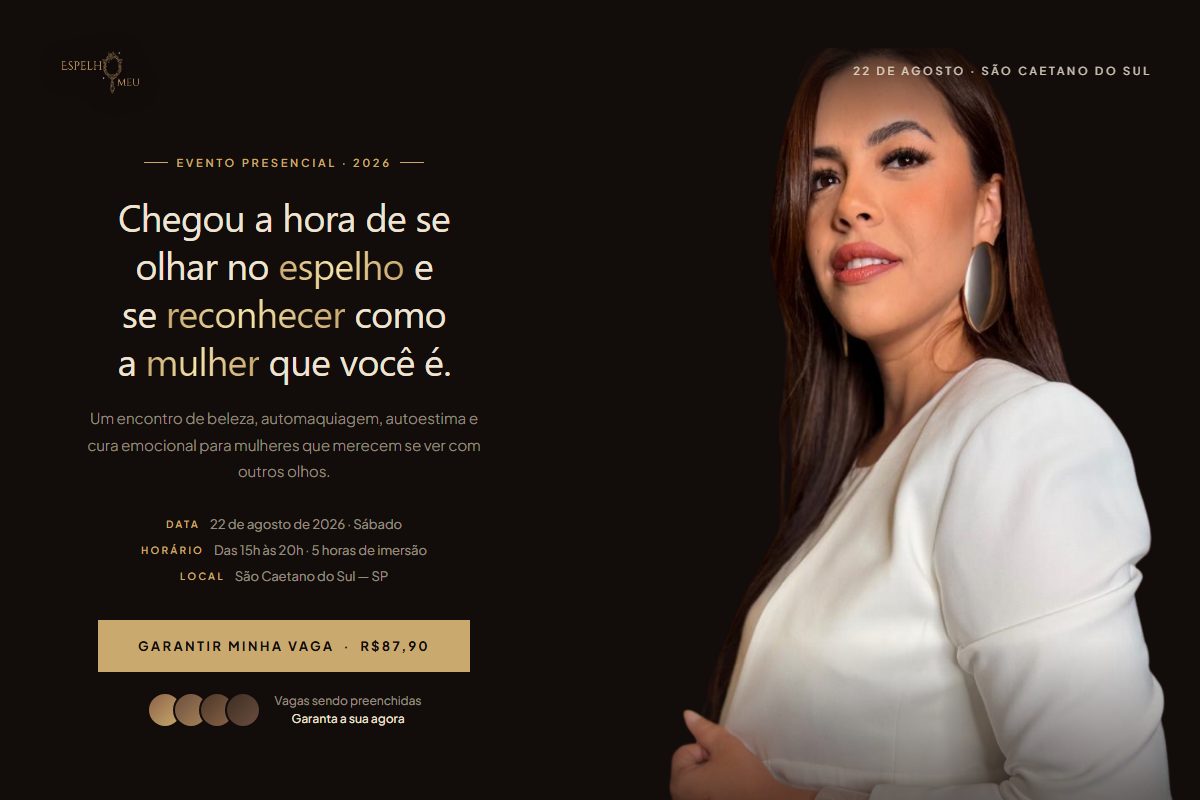 Mockup do site Alive pro nicho Evento · Desenvolvimento feminino