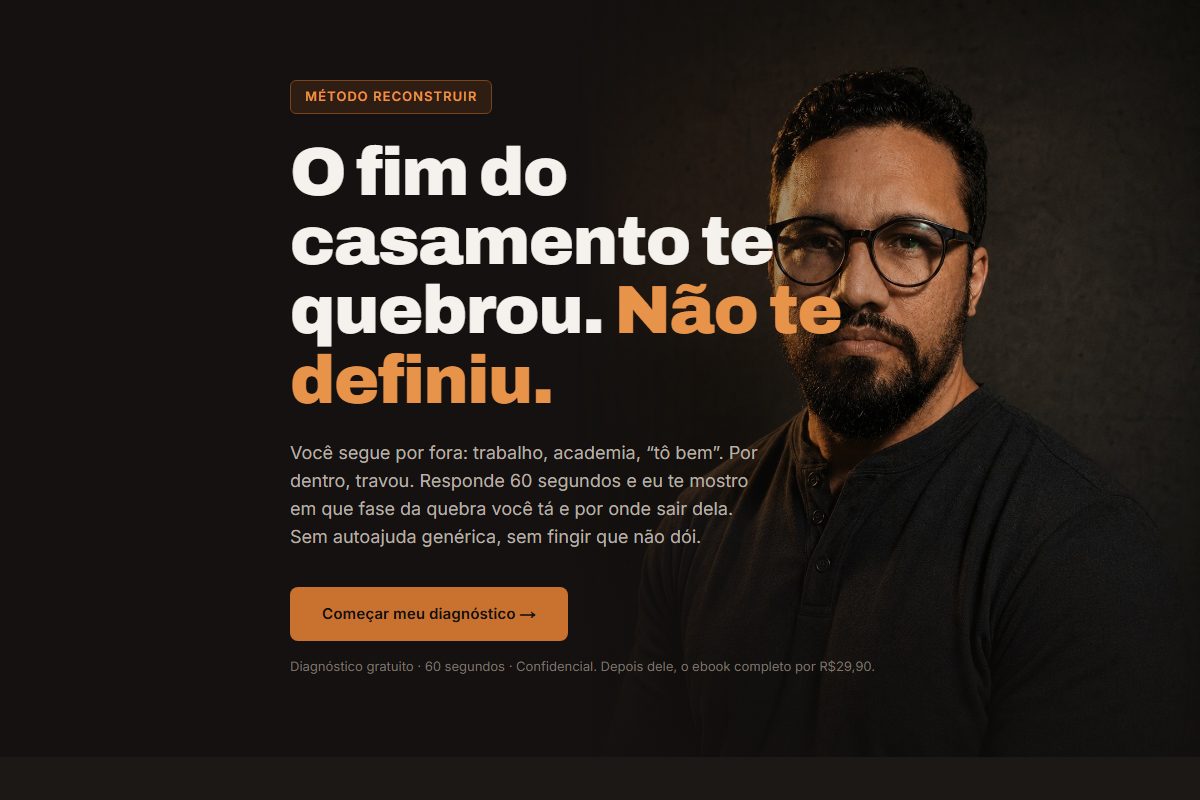 Mockup do site Alive pro nicho Mentoria · Recomeço pós-divórcio