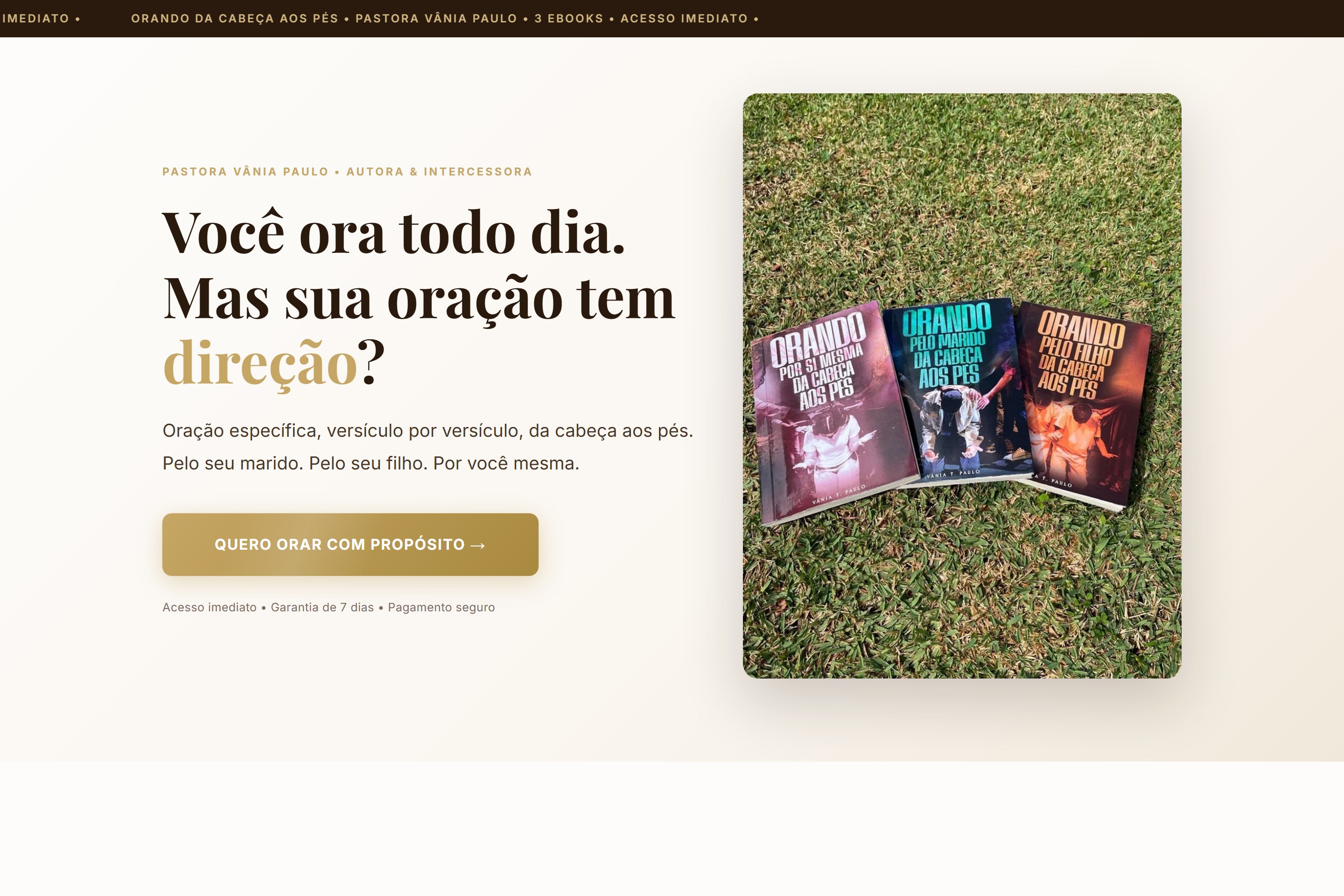 Mockup do site Alive pro nicho Coletânea de ebooks devocionais